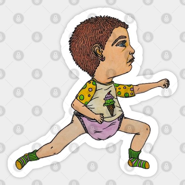 Aerobic Dancing Baby Sticker by LuvbuzzArt